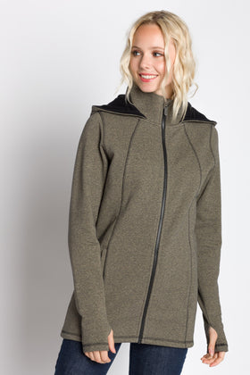 Alice | Women's Full Zip Hooded Long Coat