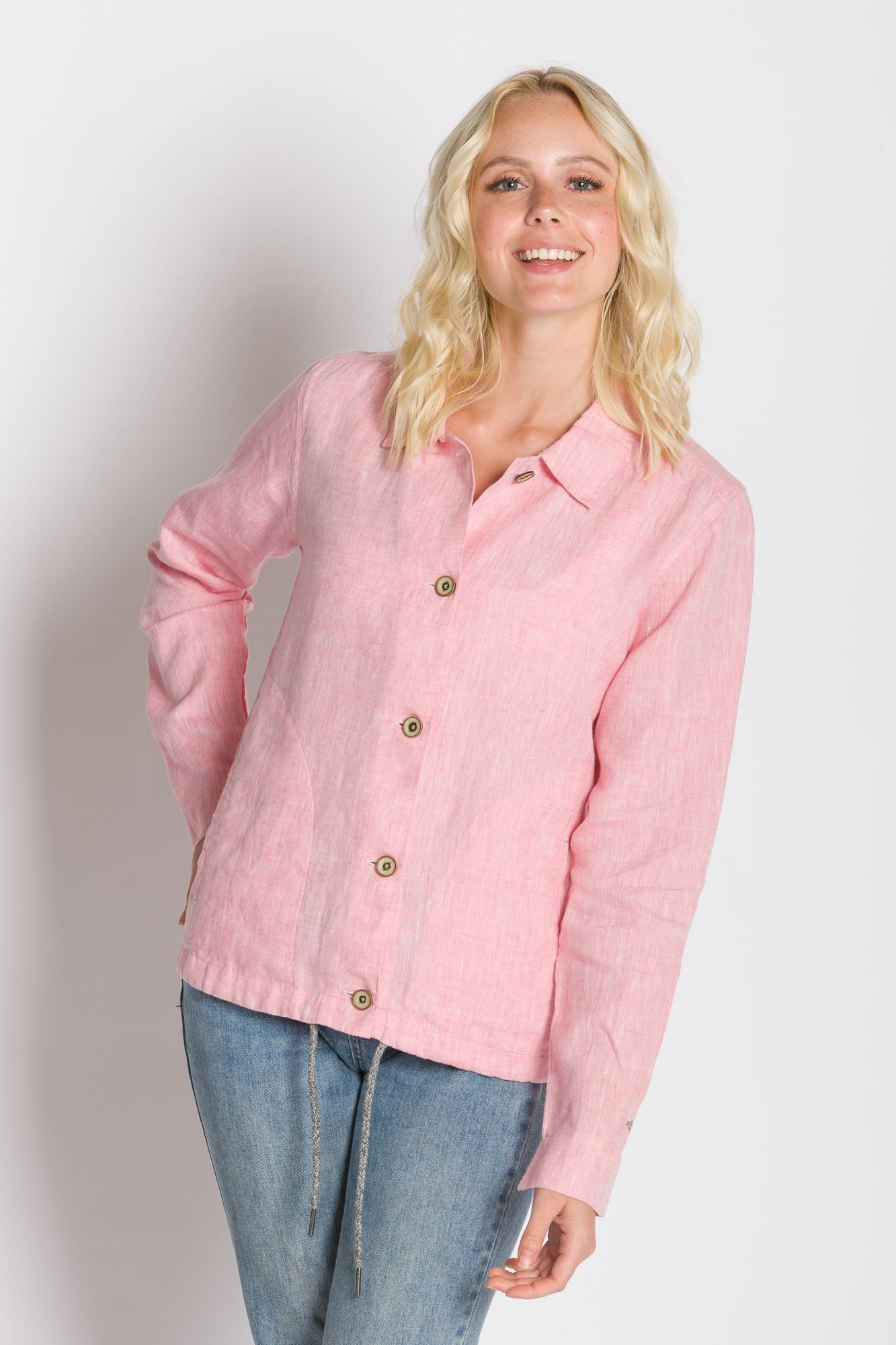 Cora | Women's Linen Woven Jacket – Ably Apparel