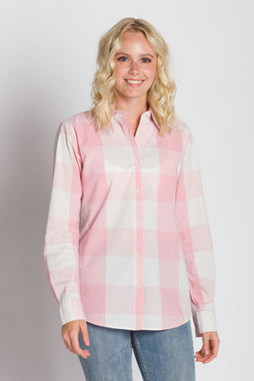Julie | Women's Long Sleeve Plaid Button Up Shirt