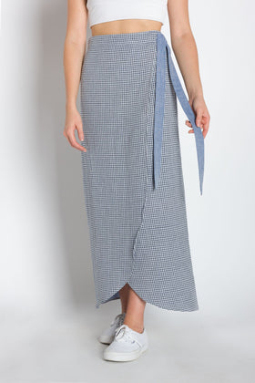 Patricia | Women's Calf Length Woven Wrap Skirt