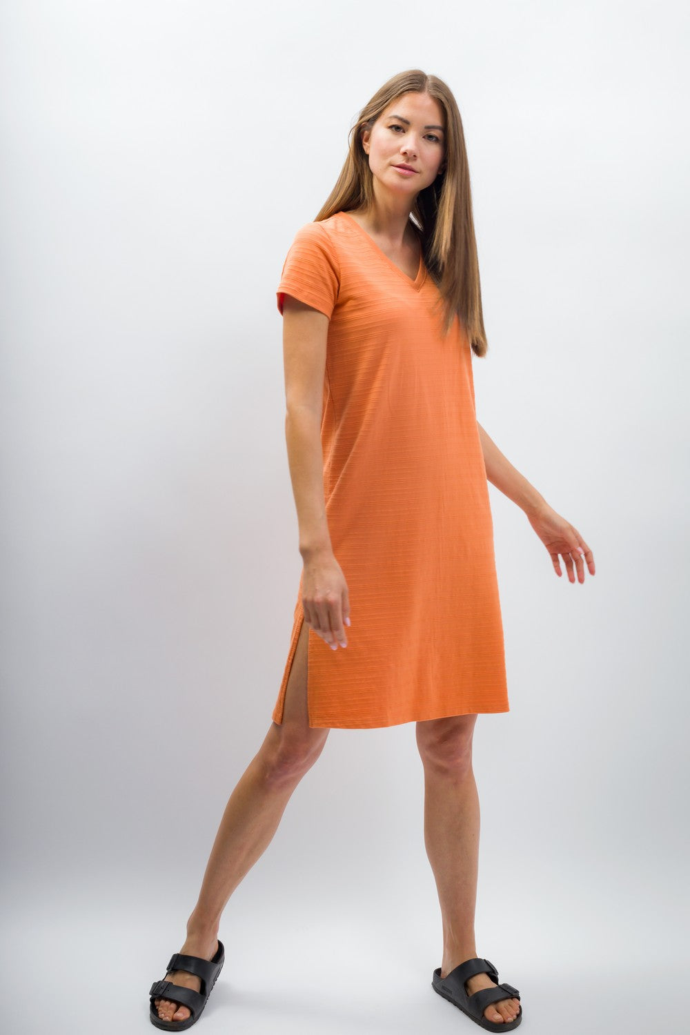 Linsey | Women's Novelty Knit Midi Dress Coral / XL Linsey | Women's Novelty Knit Midi Dress Coral / XL