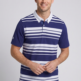 Buck |  Men's Striped Pique Polo