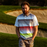 Buck |  Men's Striped Pique Polo