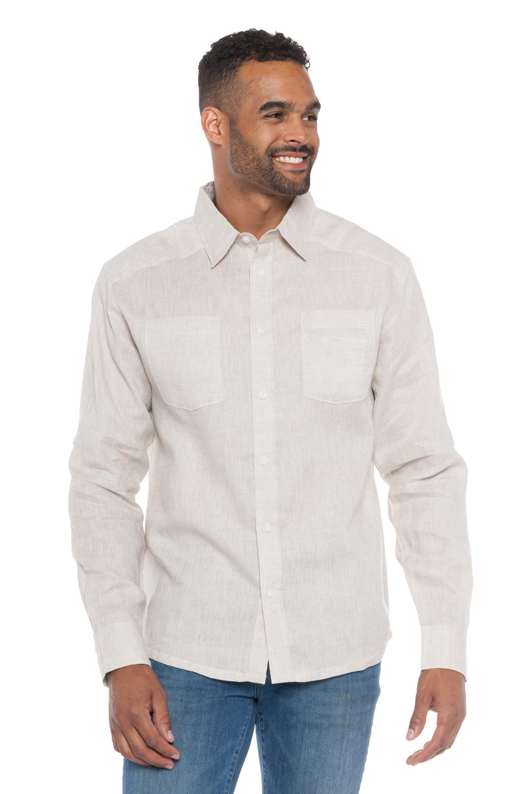 Napali | Men's Stain Resistant Long Sleeve Linen Shirt