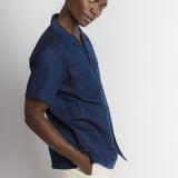 MStar | Men's Linen Cotton Blend Short Sleeve Safari Shirt
