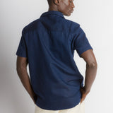 MStar | Men's Linen Cotton Blend Short Sleeve Safari Shirt