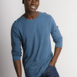 Ivan | Men's Stain Proof Relaxed Long Sleeve Cotton Linen Knit Top