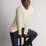 Ivan | Men's Stain Proof Relaxed Long Sleeve Cotton Linen Knit Top