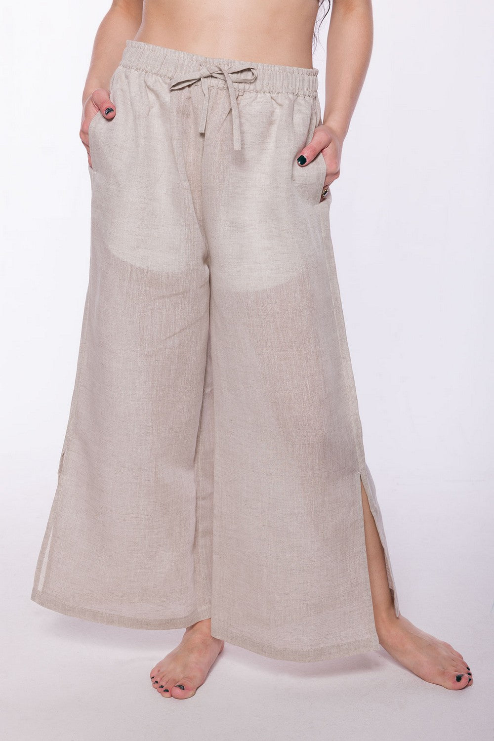 Po'Ipu | Women's Stainproof Linen Lyocell Blend Pants