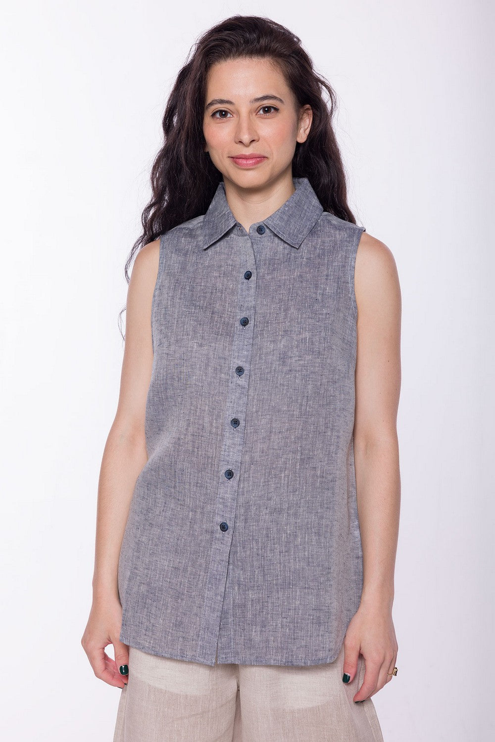 Lahaina | Women's Stainproof Linen-Lyocell Blend Shirt