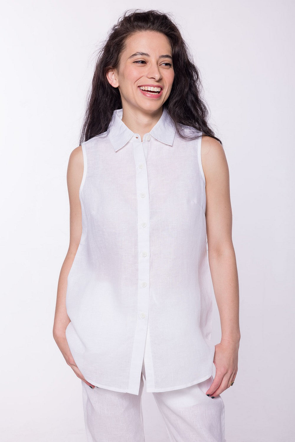 Lahaina | Women's Stainproof Linen-Lyocell Blend Shirt