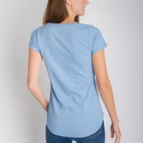 Hope | Women's Anti-Stain Cotton Linen Scoop Bottom Short Sleeve Top