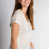 Vanessa Unbranded | Women's Anti-Stain Logo-less Deep V-neck T-Shirt