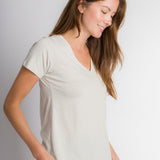 Vanessa Unbranded | Women's Anti-Stain Logo-less Deep V-neck T-Shirt