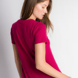 Scarlett | Women's Anti-Stain Linen Cotton Blend V-Neck T-Shirt