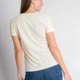 Scarlett | Women's Anti-Stain Linen Cotton Blend V-Neck T-Shirt