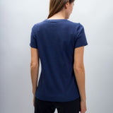 Scarlett | Women's Anti-Stain Linen Cotton Blend V-Neck T-Shirt