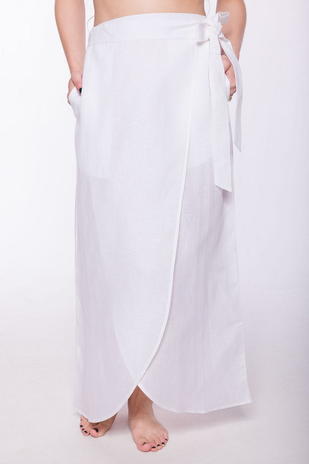 Barbados | Women's Stainproof Linen Lyocell Skirt