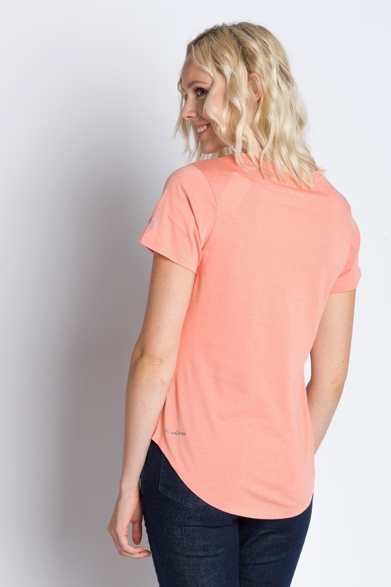 Polly | Women's Anti-Stain Dropped Neckline Tee – Ably Apparel