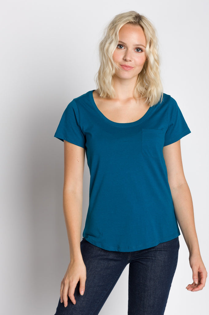Polly | Women's Anti-Stain Dropped Neckline Tee