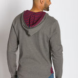 Rain | Men's Plated Knit Hooded Shirt
