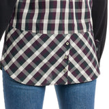 Avonlea | Women's Long Sleeve Button Up With Jersey Sleeves