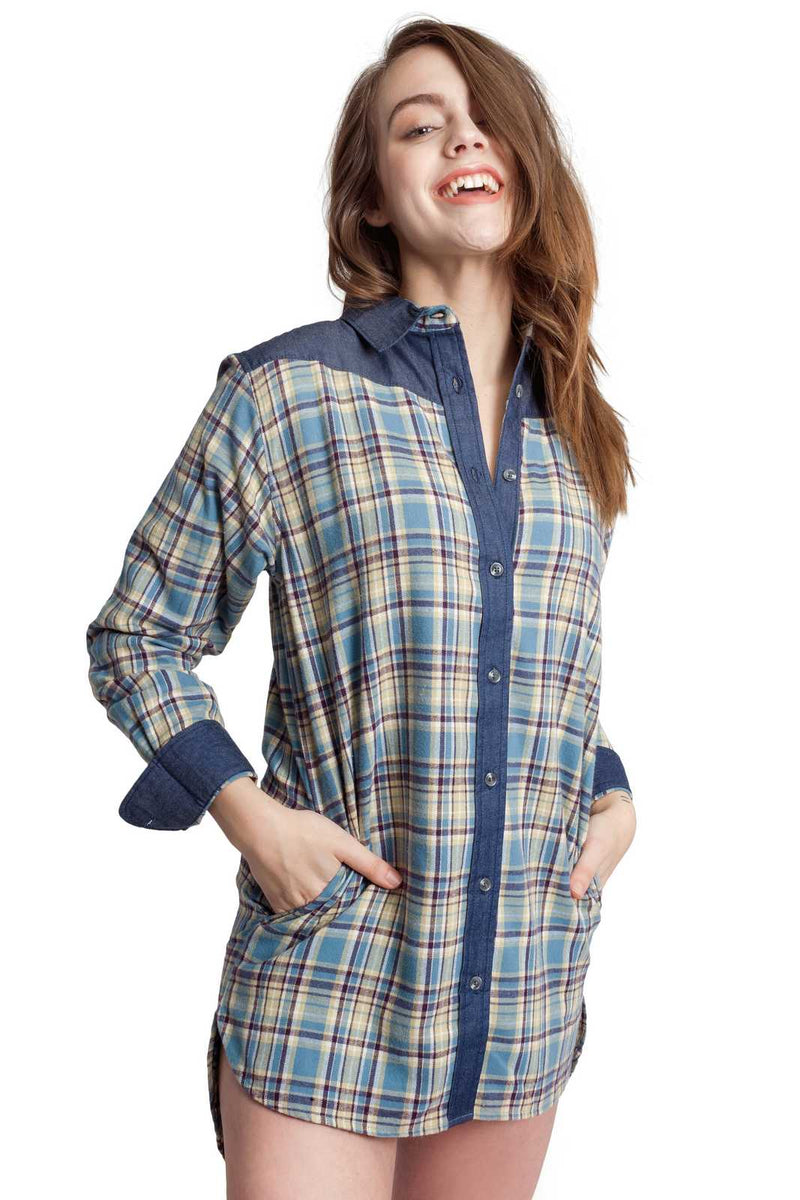 Cara | Women's Flannel Tunic Shirt – Ably Apparel