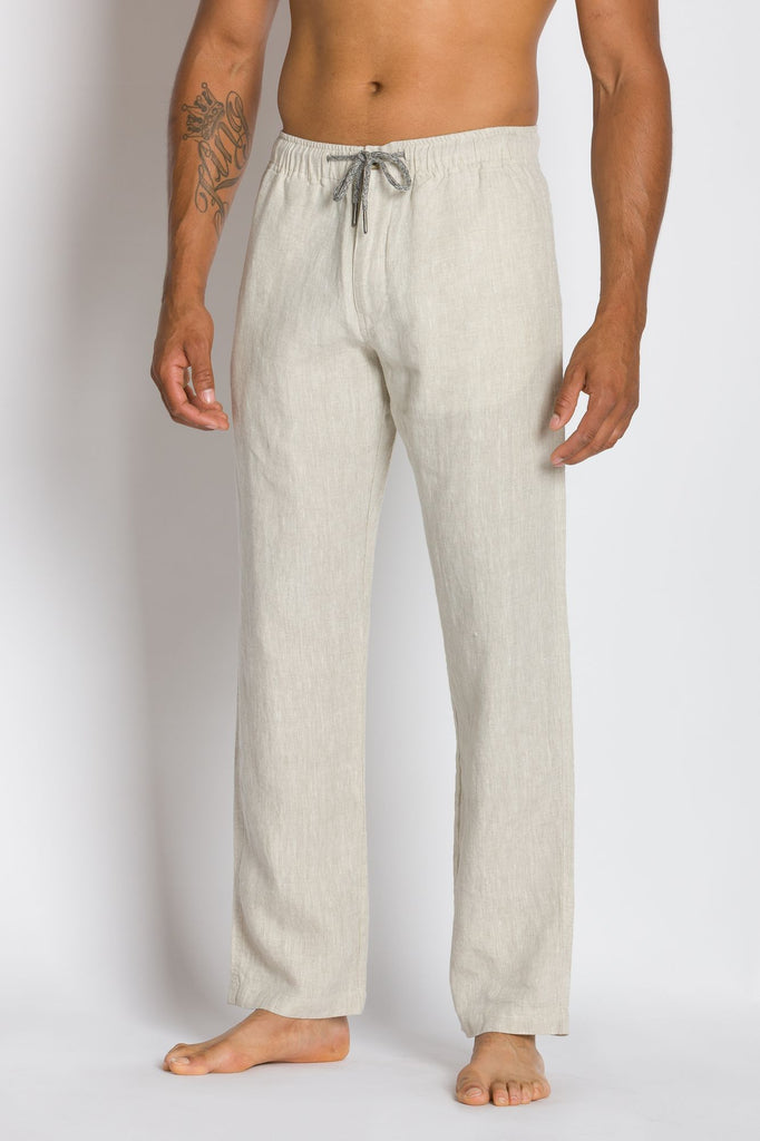 Yitrend Men's Cotton Linen Pants Elastic Waist India | Ubuy