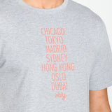 Cities | Men's Crew Neck Printed T-Shirt
