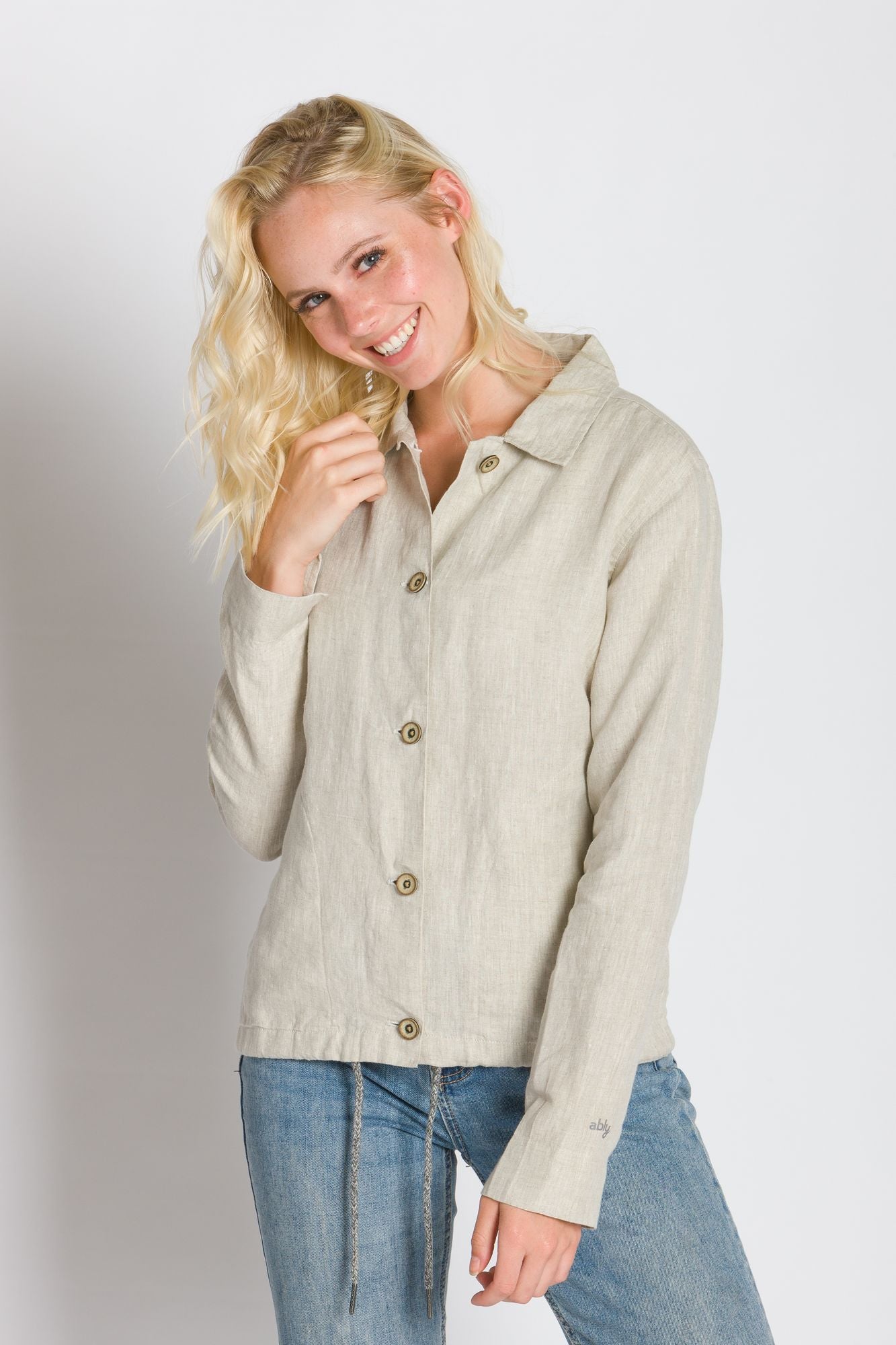 Cora | Women's Linen Woven Jacket – Ably Apparel