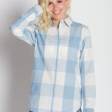 Julie | Women's Long Sleeve Plaid Button Up Shirt