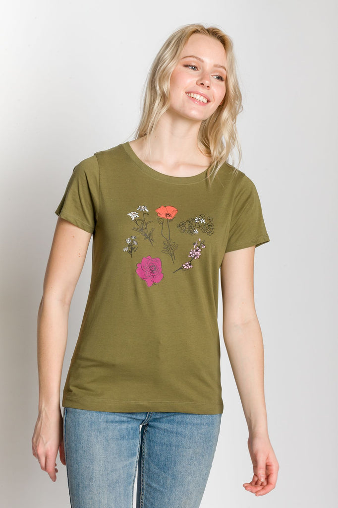 Sketched Floral | Women's Printed T-Shirt