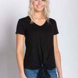 Sadie | Women's Knit Tie Bottom Shirt