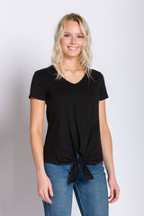 Sadie | Women's Knit Tie Bottom Shirt