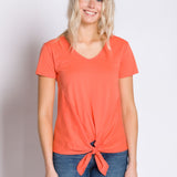 Sadie | Women's Knit Tie Bottom Shirt