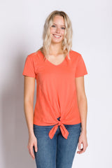 Sadie | Women's Knit Tie Bottom Shirt