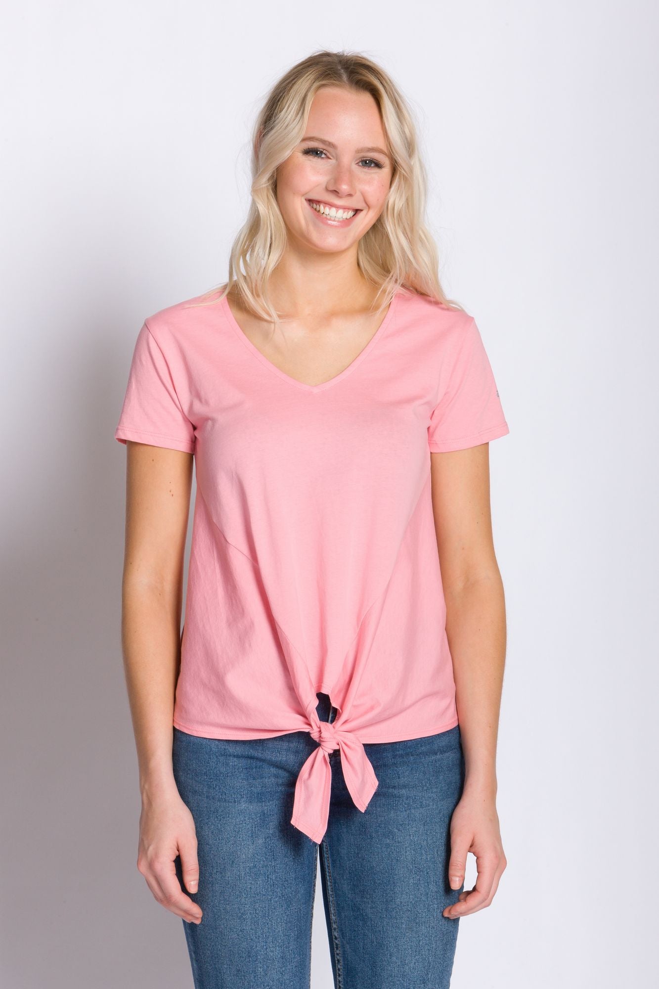 Sadie | Women's Knit Tie Bottom Shirt – Ably Apparel