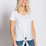 Sadie | Women's Knit Tie Bottom Shirt