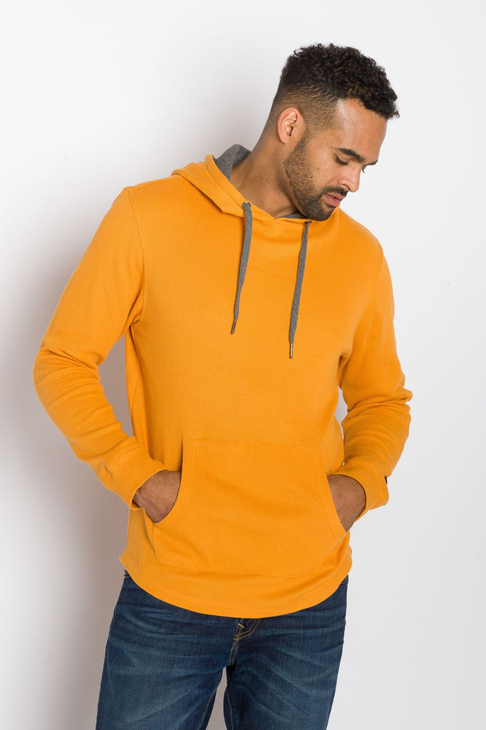 Cody | Men's Thermal Knit Hoodie Butterscotch / L