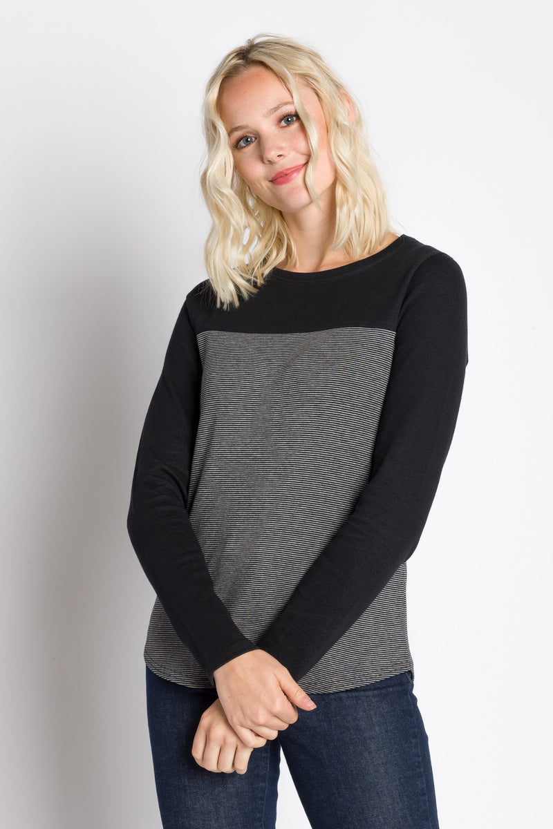 Ode | Women's Long Sleeve Plated Two Tone Top – Ably Apparel