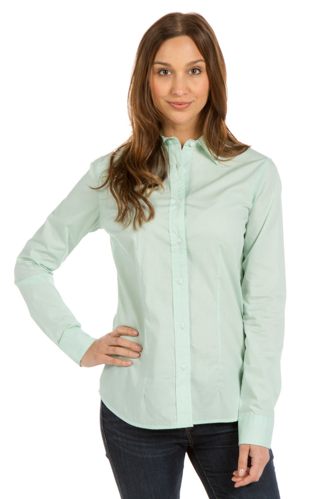 Iris | Women's Button Up Poplin Shirt – Ably Apparel