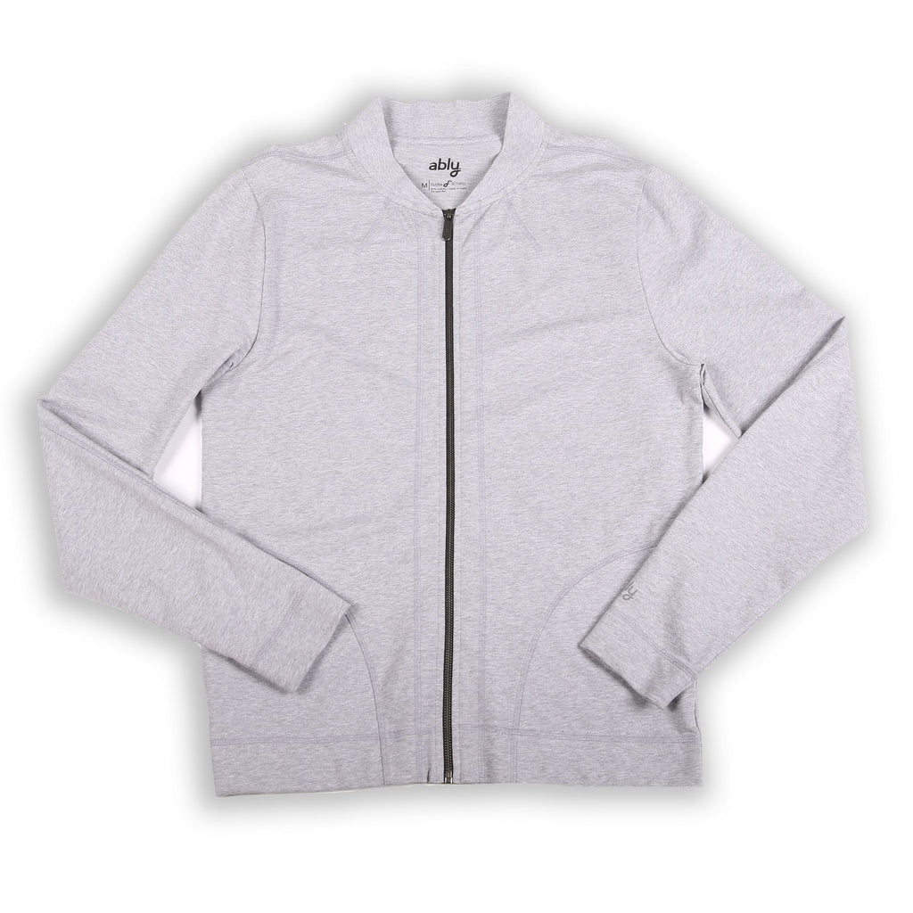 Ably Ruffus Men's Full Zip Lightweight French Terry Jacket | Repels Liquids, Stains, and Odors