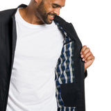Cyan | Men's Zippered Cotton Bomber With Lining