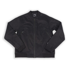 Cyan | Men's Zippered Cotton Bomber With Lining