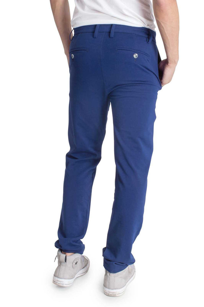 BRACKETS Knitted Trousers- Blue Blue Men Trousers