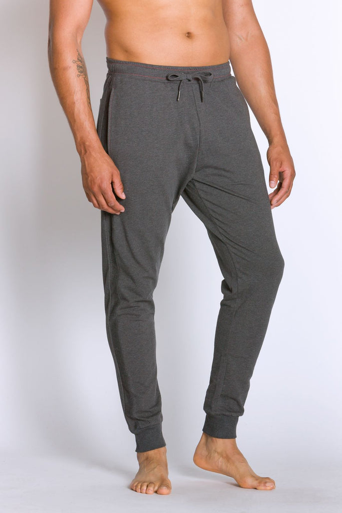 CRZ YOGA Men's Cotton Athletic Thick Joggers Fleece Lined Sweatpants with  Pockets - 30 inches