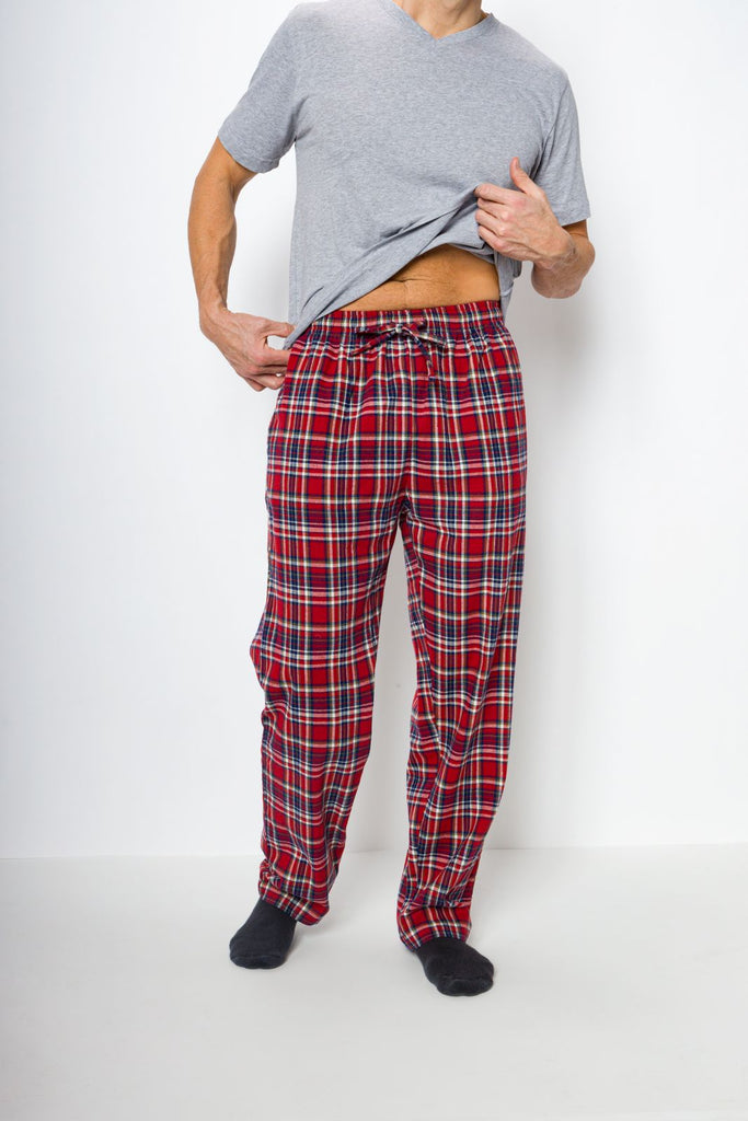Blue Plaid Plaid Pajama Pant for Men Lounge Sleep Pants Mens