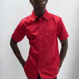 Dean | Men's Anti-Stain Linen Cotton Blend Short-Sleeve Shirt