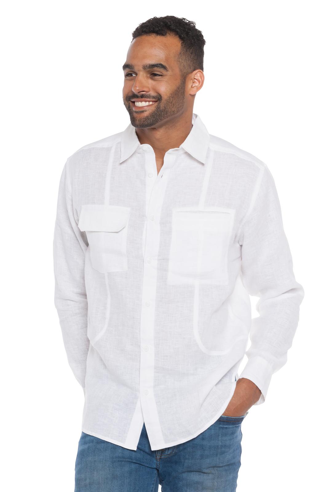 Tropic Breeze | Men's Long Sleeve Linen Shirt – Ably Apparel