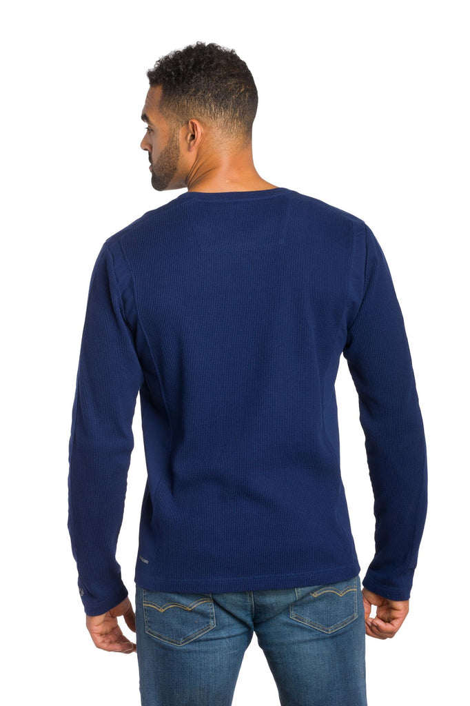 Organic Cotton Stretch Thermal Waffle Knit - Blueberry Mist